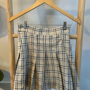 Women’s Y2K Plaid Pleated Preppy Academia  A-Line Skirt size S